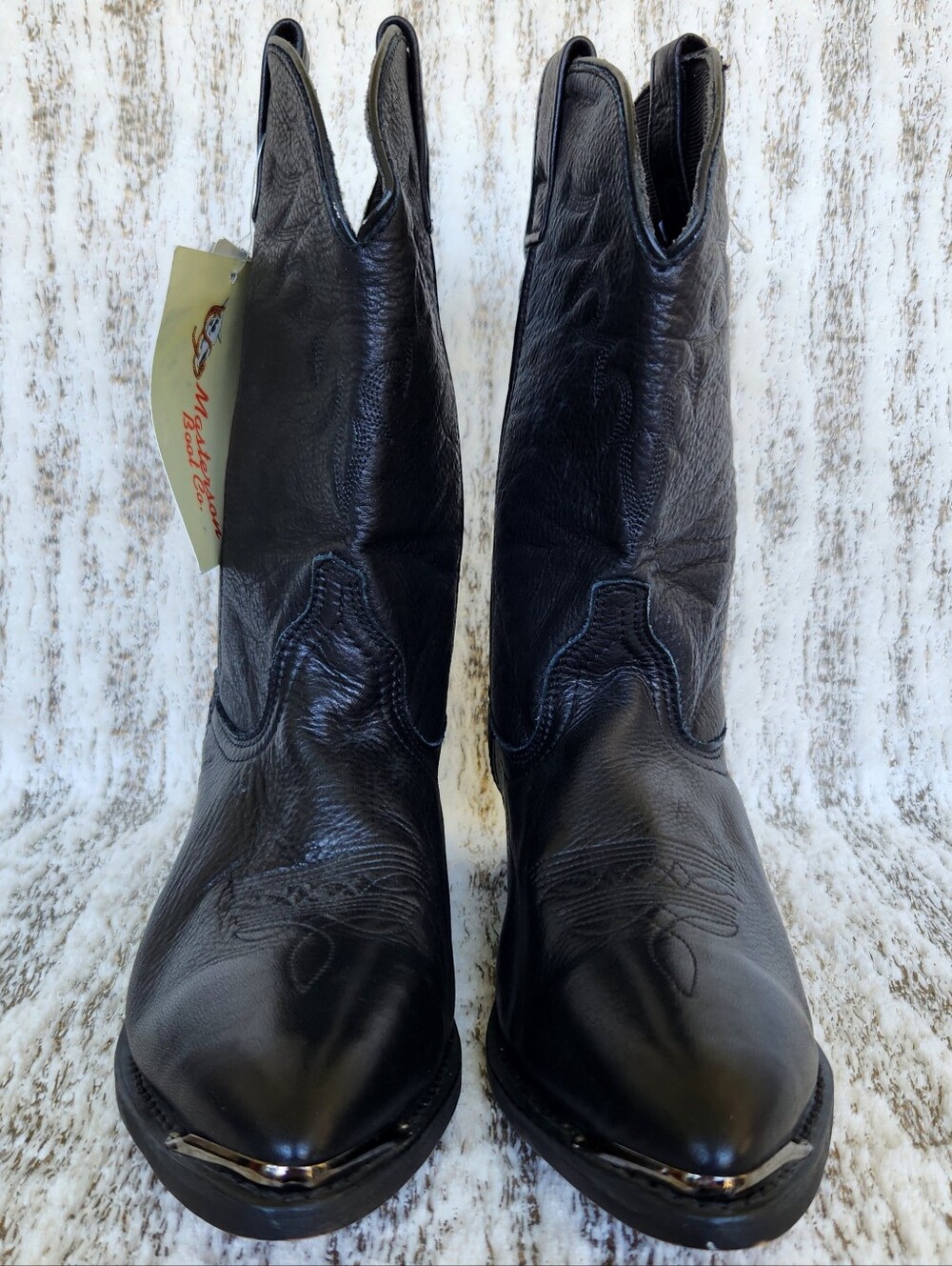 NWT Masterson Western Cowgirl Boots Black Leather #RB887 | Women's Size 12 - Picture 3 of 11
